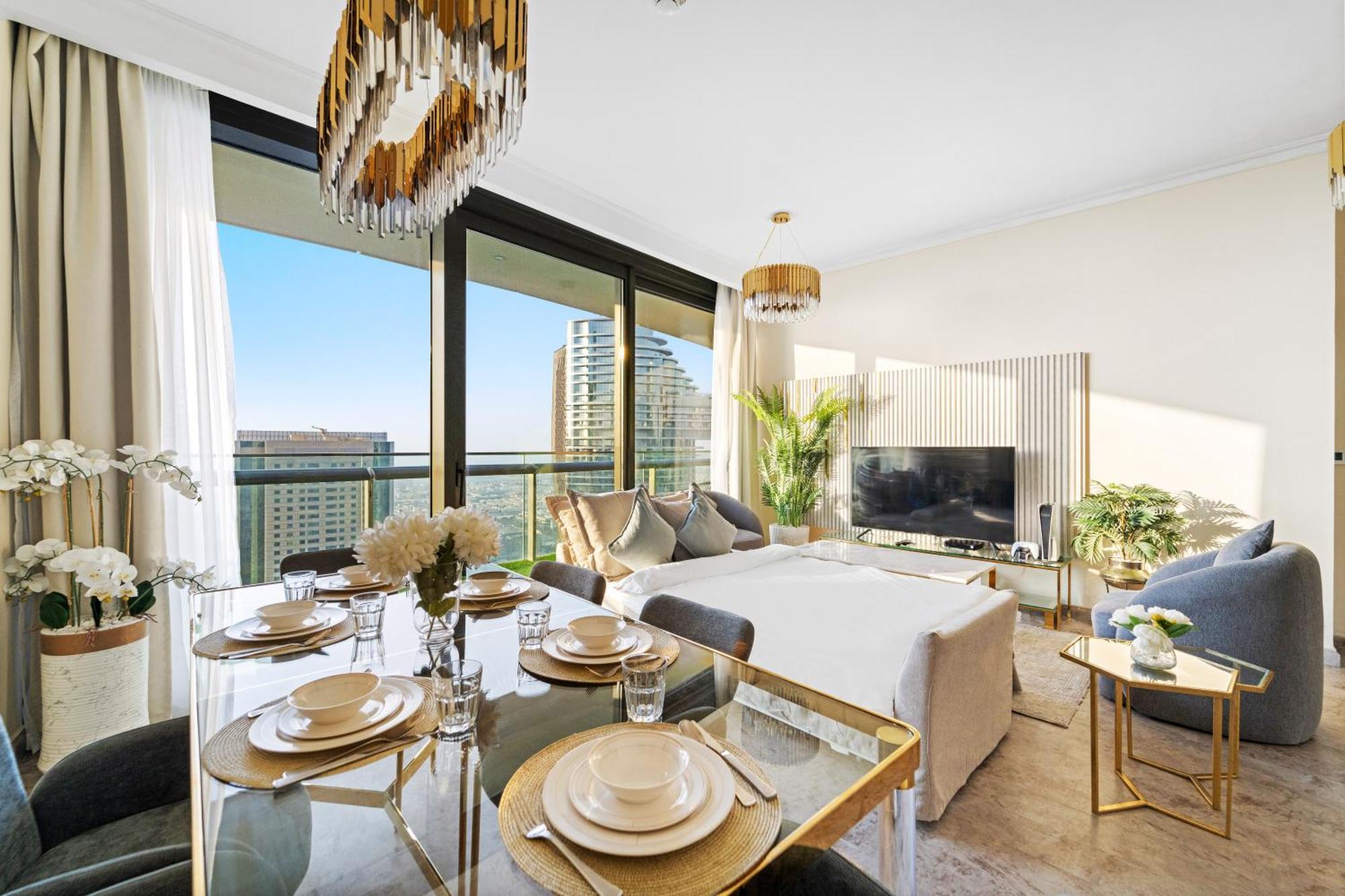 First Class 2Br With Full Dubai Skyline & Sea View Экстерьер фото